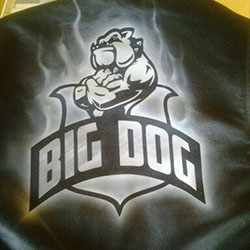 custom airbrushed leather jacket_Bull Dog
