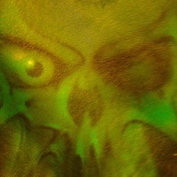 custom airbrushed leather jacket_Skulls