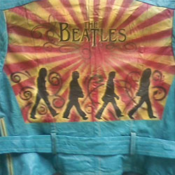 custom airbrushed leather jacket_Beatles Tribute