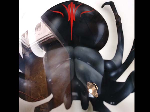 custom painted racing helmet