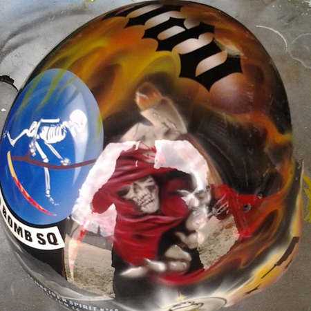 custom painted helmet military