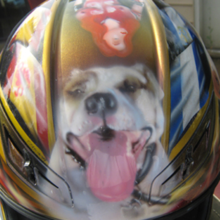 Old school tattoo style custom painted 