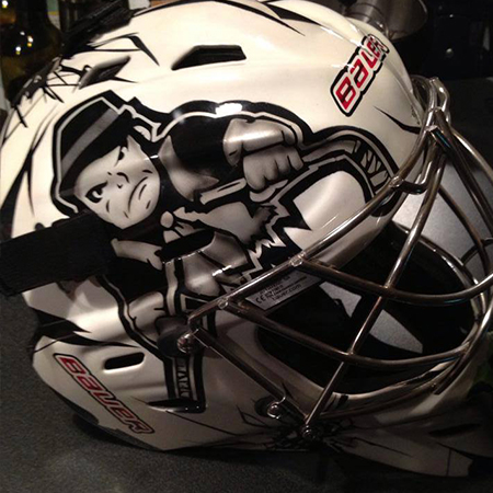 Irish style custom painted goalie mask