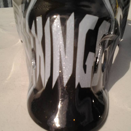 Custom painted Jonathan Quick style Kings goalie mask